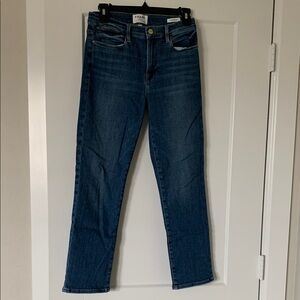 Frame Denim Blue Straight Leg Jeans